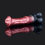 Unleash Wild Pleasure: Metallic Red Horse Dildo