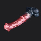 Unleash Wild Pleasure: Metallic Red Horse Dildo