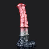 Unleash Wild Pleasure: Metallic Red Horse Dildo