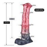 Unleash Wild Pleasure: Metallic Red Horse Dildo