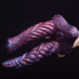 😈 AELORIA - Demon DP Dildo with Ribbed Fantasy Texture