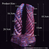 😈 AELORIA - Demon DP Dildo with Ribbed Fantasy Texture