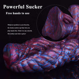 😈 AELORIA - Demon DP Dildo with Ribbed Fantasy Texture