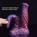 😈 AELORIA - Demon DP Dildo with Ribbed Fantasy Texture